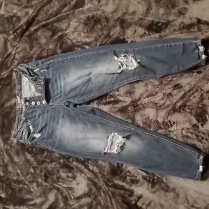 High rise, skinny jeans.